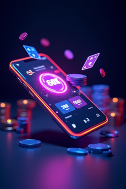 Smartphone con app casino